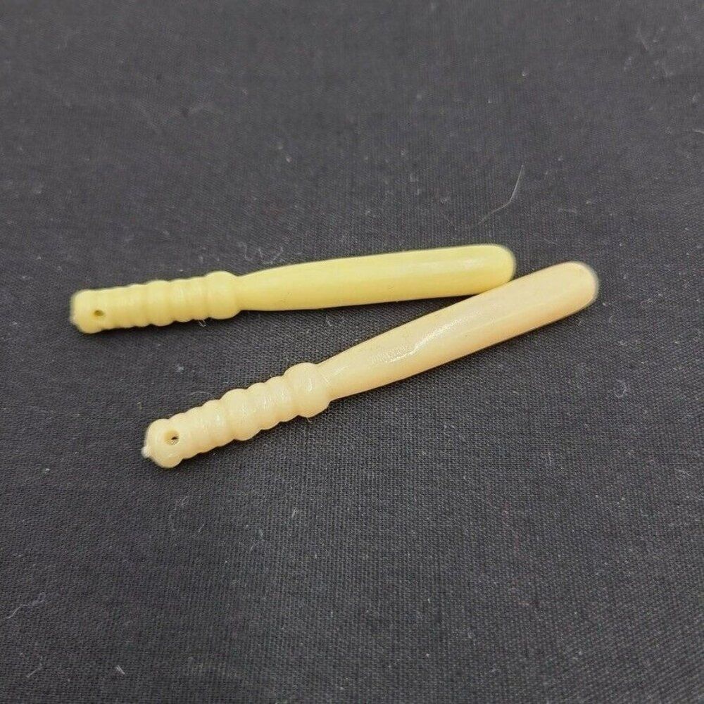 Vintage Hasbro GI Joe White Billy Club Baton Shore Patrol Accessory Toy Lot 2